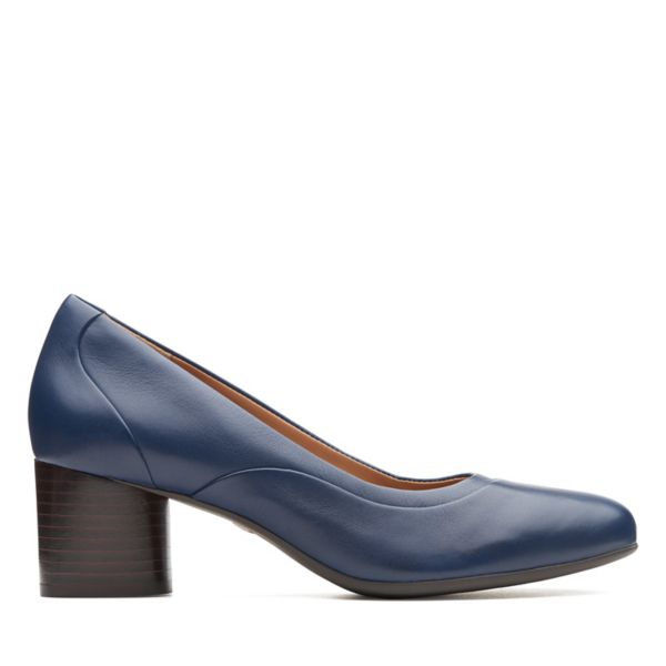 Clarks Womens Un Cosmo Step Heels Navy | USA-8310497